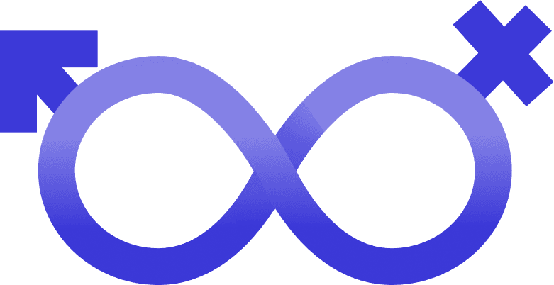 Female and male gender symbols forming an infinite loop