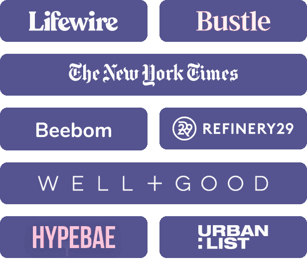 Logos of AskNebula's partners: 'Lifewire', 'The New York Times', 'Refinery29', 'Hypebae', 'Bustle', 'Well+Good', 'Urban List', 'Beebom'