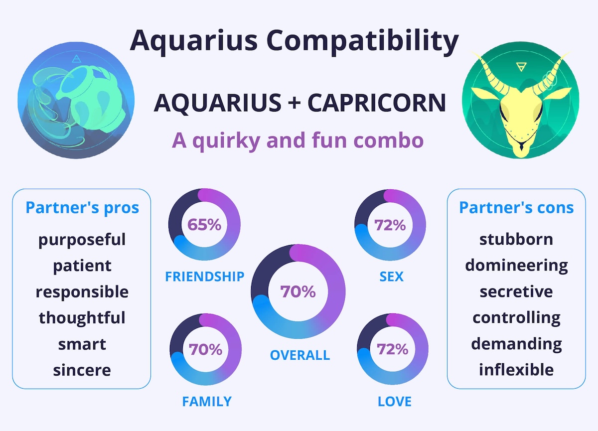 Aquarius and Capricorn Compatibility Chart